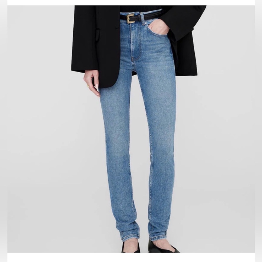 ANINE BING Classic Skinny Blue Women's Jeans Washed Blue